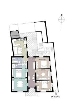 a floor plan of a house at Efi’s House in Chania Town