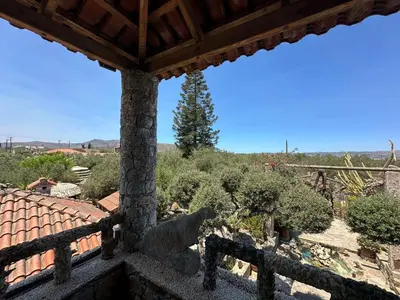 a view from the balcony of a house at Koumos in Kalyves