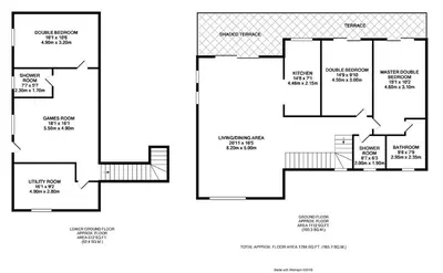 a floor plan of a house at Villa Vereniki in Áyios Andhréas