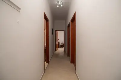 a corridor of a hallway with at Serenitas, family house with great views in Sfakiá