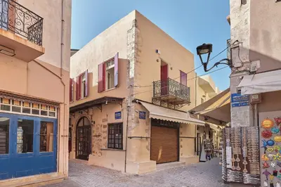 a group of buildings on a street at Filomeli Estate in Chania Town