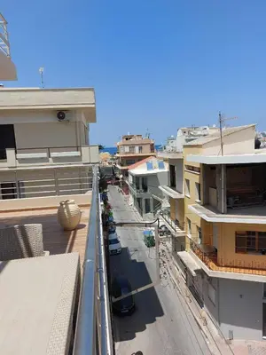 an overhead view of a city street with buildings at Ethereum City Αpartment - Suite in Chania Town