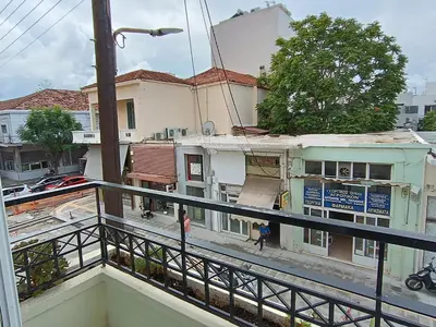 a view from a balcony of a building at The blackbird's nest in Chania Town