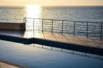 a viewing deck of a cruise ship in the ocean at Seascape in Tersanas