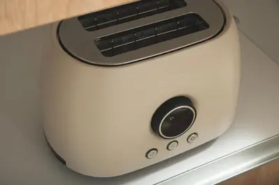a toaster oven sitting on top of a appliance at ModernPastel Studio-Near Old Port in Chania Town
