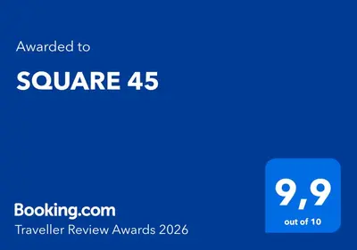 a blue square with the textouched to square percent at SQUARE 45 in Chania Town