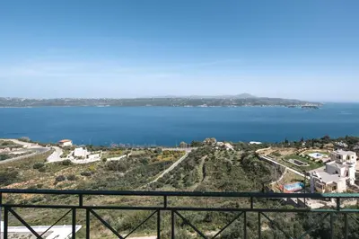 a view of a large body of water at Aptera Dream Apartment in Áptera