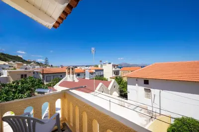 a view from the balcony of a house at Eleni Residences in Kalyves