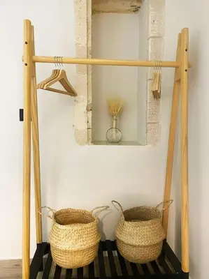 two baskets sitting on a shelf in a room at Steki Luxury Room 1 in Chania Town