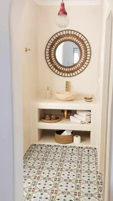 a bathroom with a sink and a mirror at Seamoon in Plataniás