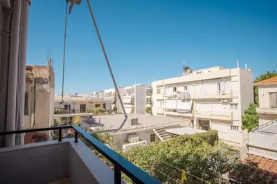 a view from the balcony of a building at The White Marble Luxury City Apt in Chania Town