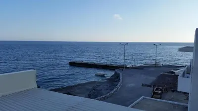 a view of the ocean from a building at Tarra in Agia Roumeli
