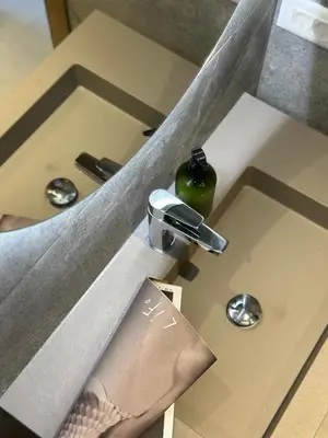 a sink with a faucet in a bathroom at Etherio Urban Loft in Chania Town