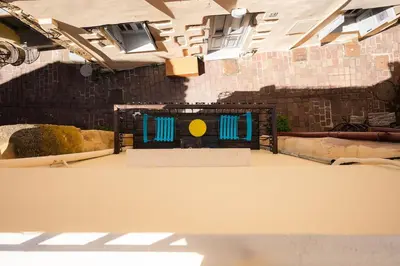 a view of a stage in a building at Romantic Maisonette in Chania Town