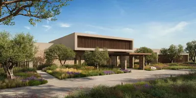 a rendering of a building with a garden at Ikos Kissamos in Kissamos