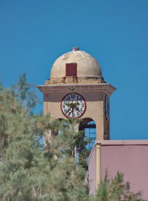 a clock tower on top of a building at Bay view in town in Chania Town