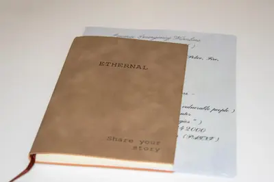a piece of paper with a piece of brown paper at Ethernal Luxury Maisonette-Next to the sea in Kamisianá