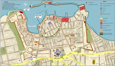 a map of the city of dubrovnik croatia at Castle Inn in Chania Town