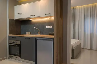 a kitchen with a sink and a dishwasher at Mirma City apartment2 Old Town in Chania Town