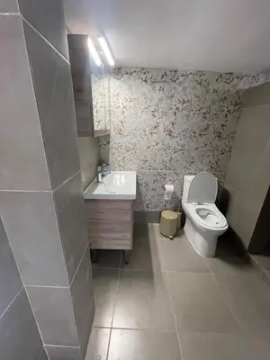 a bathroom with a toilet and a sink at Old Cellar House in Moní