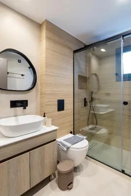 a bathroom with a sink and a toilet and a shower at Chania Experience Residence in Chania Town