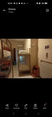 a picture of a room with two bunk beds at Constantinos Budget Beds in Chania Town