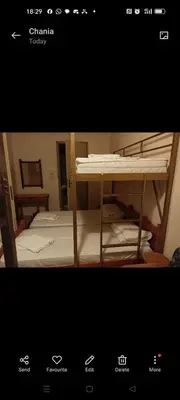 a picture of a room with two bunk beds at Constantinos Budget Beds in Chania Town