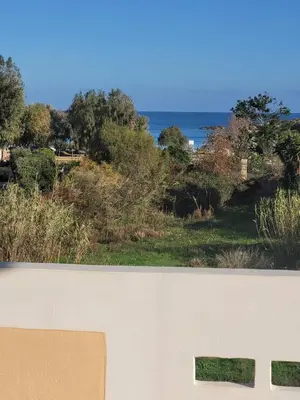a view of the ocean from the roof of a house at Beachway home in Kato Daratso