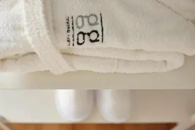 a close up of a white towel with the words no towels at La Vita Classica in Chania Town