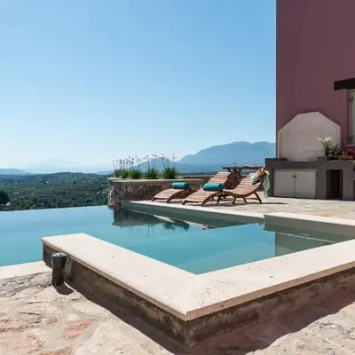 Listen to Nature in a Renovated Traditional Hilltop Villa Liodosifis with Heated Pool