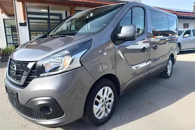 a silver van parked in a parking lot at Villa Amelia I Free 8 seater mini van & pool in Kalathas