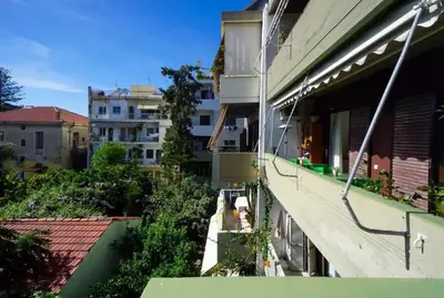 a view from the balcony of a building at Sunhouse-CH in Chania Town
