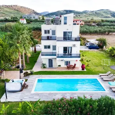 Martimi Apartments - 200M from Drapanias Beach - Pool - Hot Tub - Sauna - BBQ