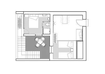 a floor plan of a house at Casa Teresa | Near Sandy Beach in Chania Town