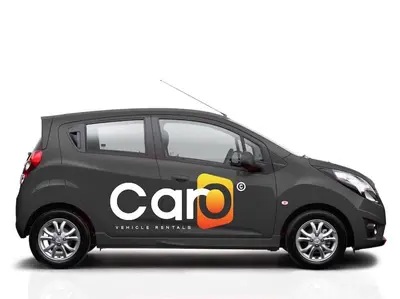 a black car with the car ninth engine on it at Kalithea Studio Aptera in Megála Khoráfia