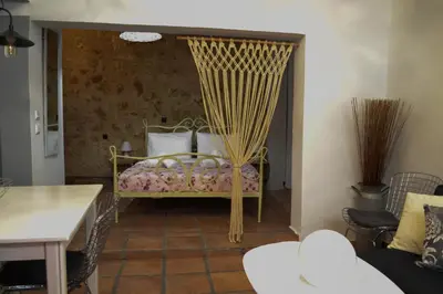 a bedroom with a bed in a room at Yro Studios in Chania Town