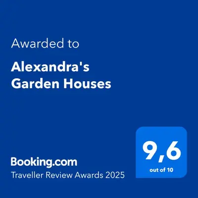 a screenshot of the albuquerque garden houses calendar review awards at Alexandra's Garden Houses in Stalos