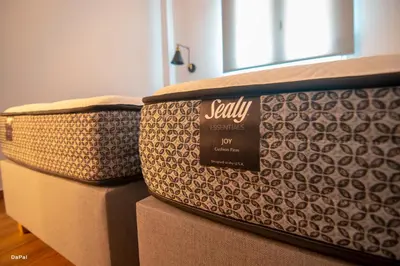 a box sitting on top of a couch at Bitsakis Family I - Paleochora Luxury House in Palaiochóra