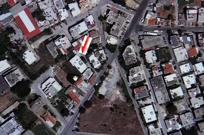 an aerial view of a city with buildings at Chania City Home in Chania Town