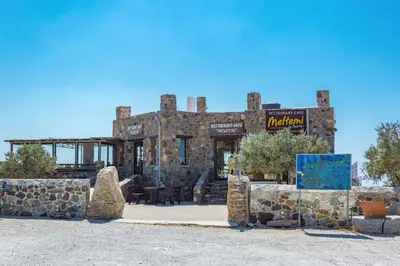 a building in the middle of a desert at INO I, sea goddess domus jacuzzi by Amigdalokefali Elafonissi in Kissamos
