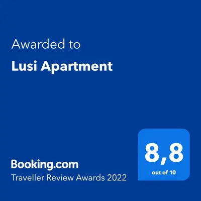 a blue sign with the text upgraded to just appointment at Lusi Apartment in Chania Town