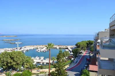a view of a resort with a marina at Filia Luxury Apartments in Chania Town