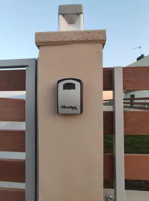 a box with a toaster on the side of a building at Wish Sea & Mountain View in Stalos