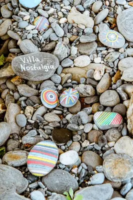a group of rocks with donuts on a beach at Chania Paradise Retreat - Falasarna Villa Nostalgia in Plátanos