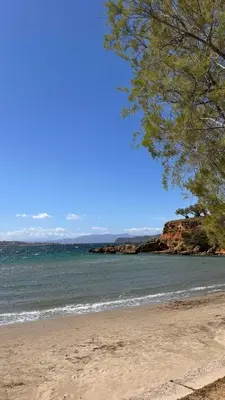 a view of a beach with the ocean at Menelaos Apartments in Daratso