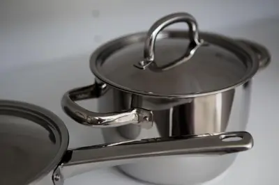 a metal pot with a lid on top at Villagio House in Falasarna