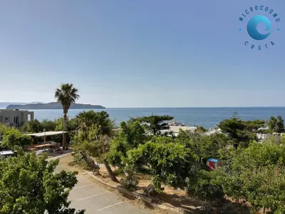 a view of the ocean from a resort at Villa Anastasia in Kalamaki Chanion