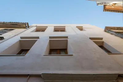 a view of the side of a building at Al Daliani Minaret Rooms in Chania Town
