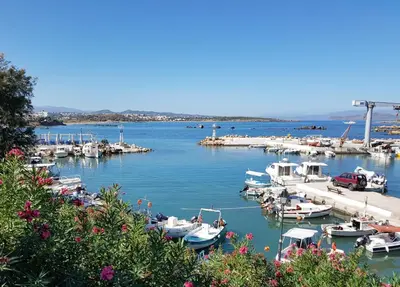 a group of boats docked in a harbor at Filia Luxury Apartment in Chania Town