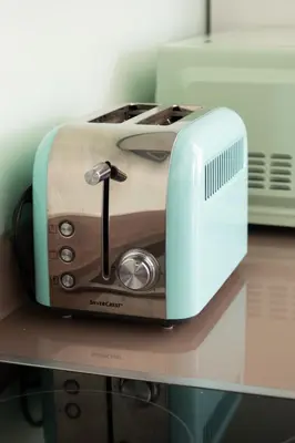 a toaster sitting on top of a counter at MV Living - Residence in Chania Town